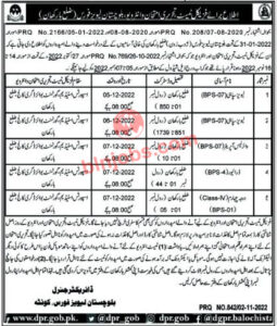 Balochistan Levies Force Barkhan Test Interview Schedule