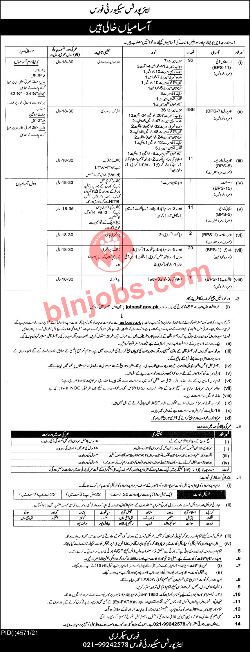 Airport Security Force ASF Jobs 2022