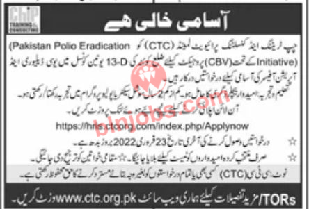 CTC Quetta Jobs 2022