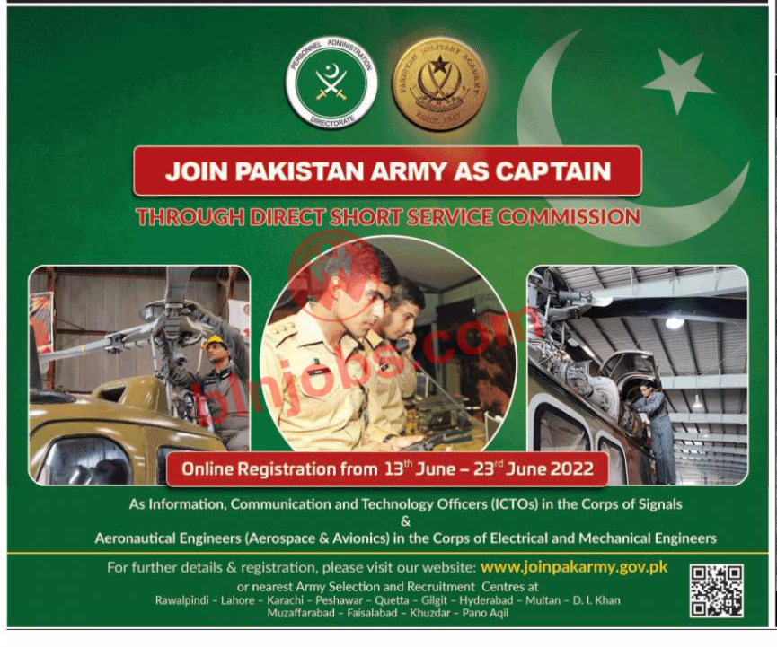 Join Pak Army as Captain Jobs 2022