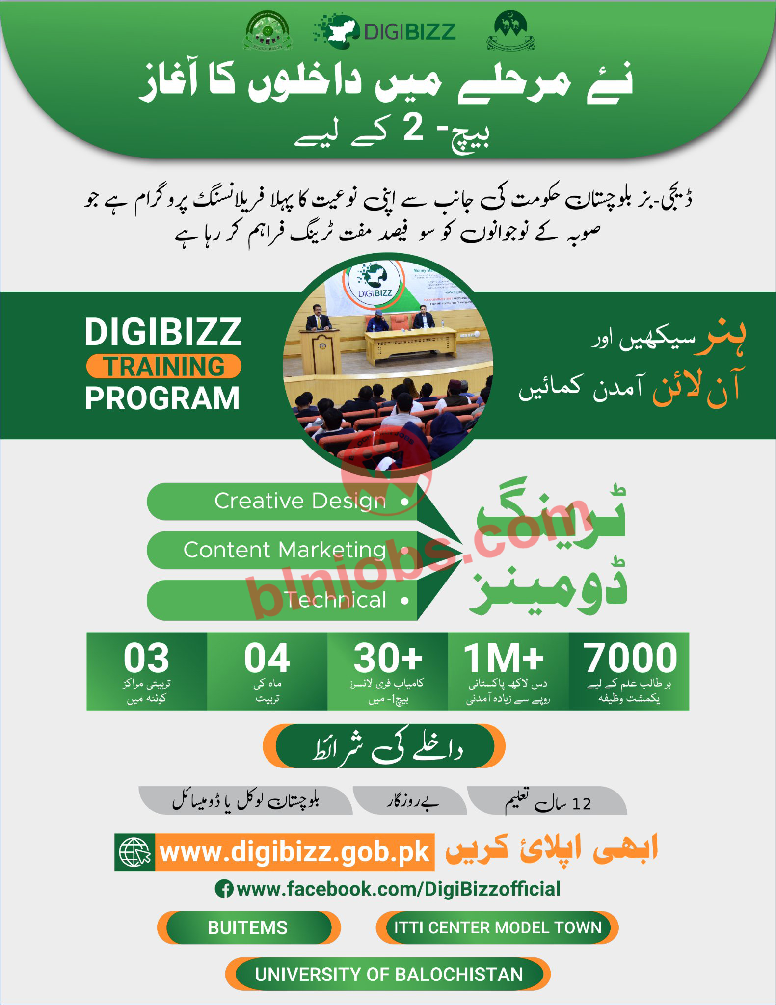 Digibizz Balochistan Freelancing Program Admission 2022