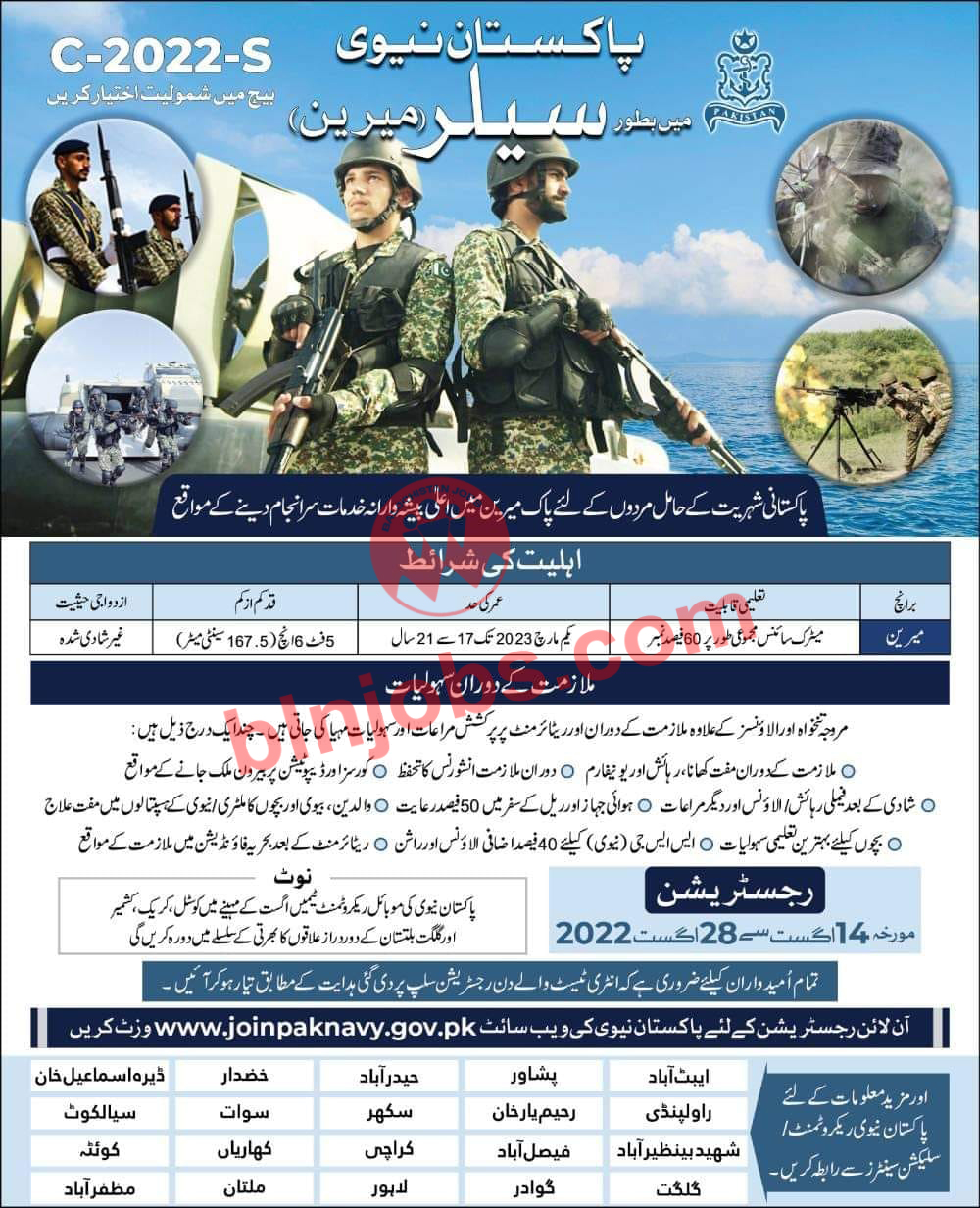 Join Pakistan Navy as Sailor 2022