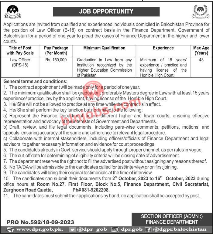 By Law Officer Jobs