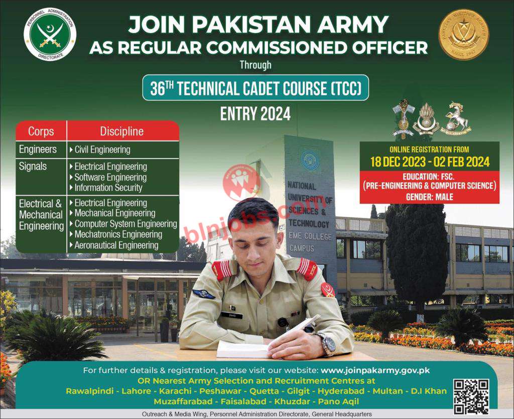 Join Pakistan Army as Regular Commissioned Officer 2024