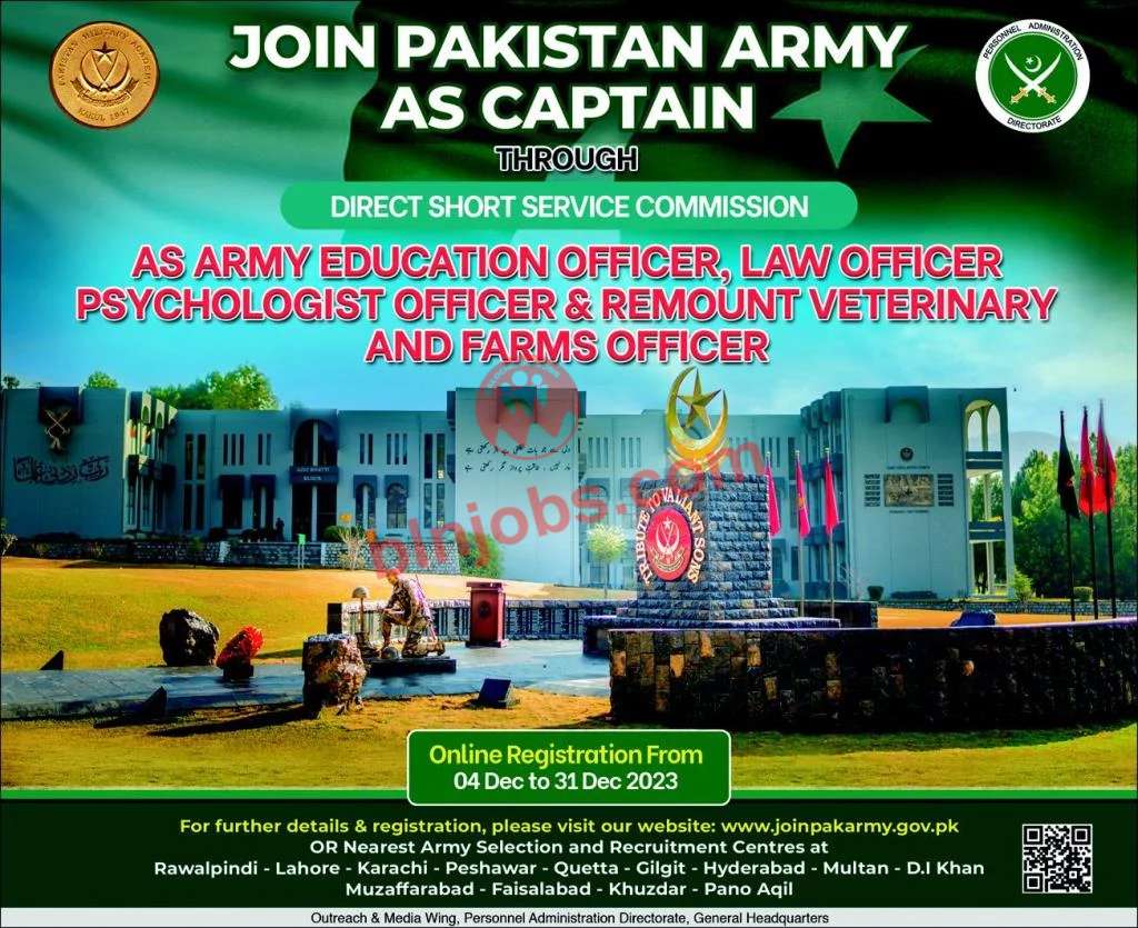 Join Pakistan Army As Captain 2023