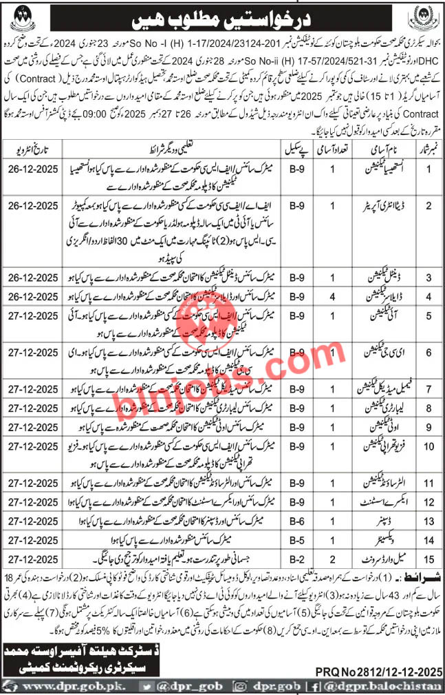 Health Department Usta Muhammad Jobs 2025