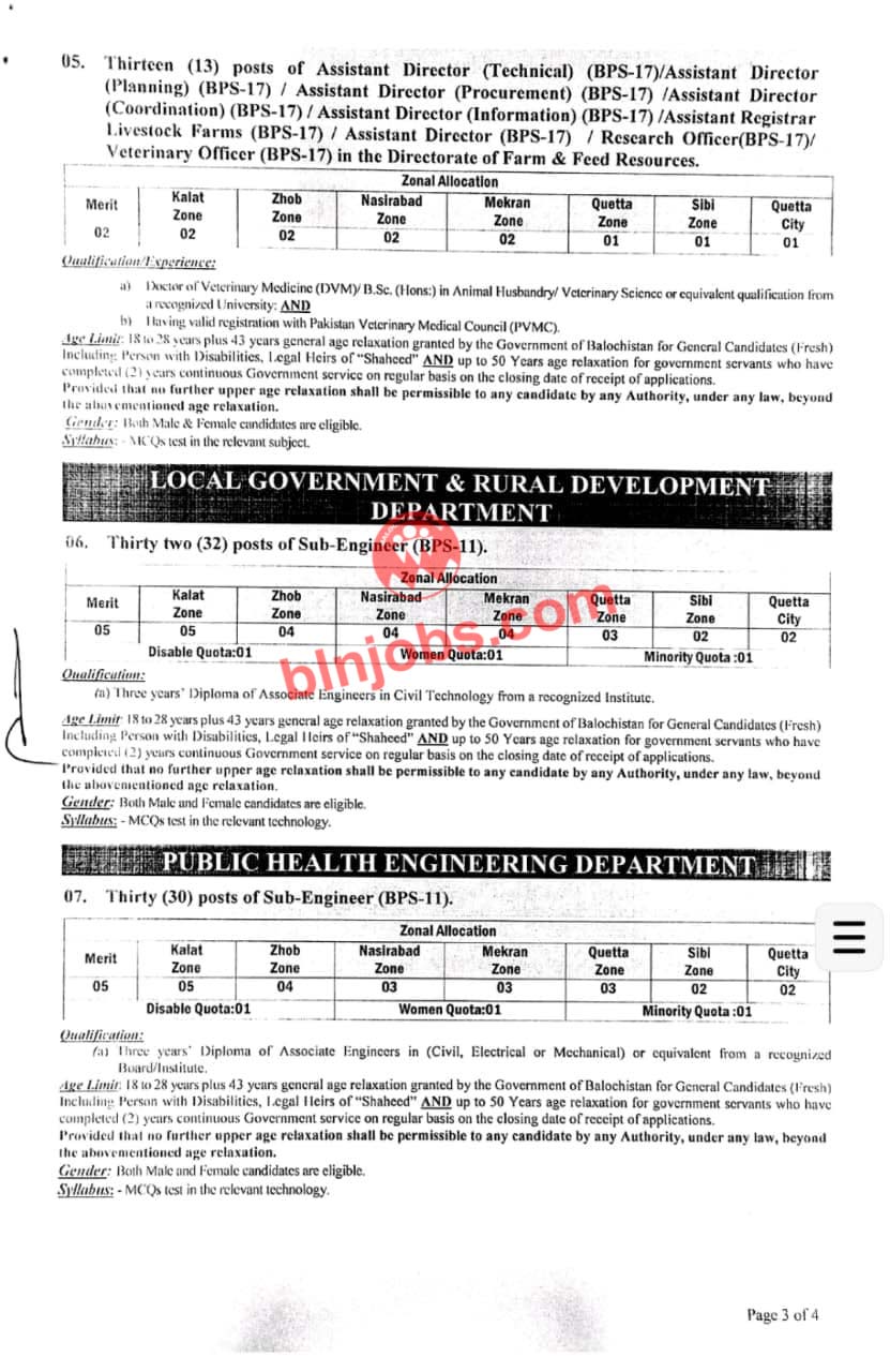 BPSC Jobs 2026 - Advertisement No 9-2026